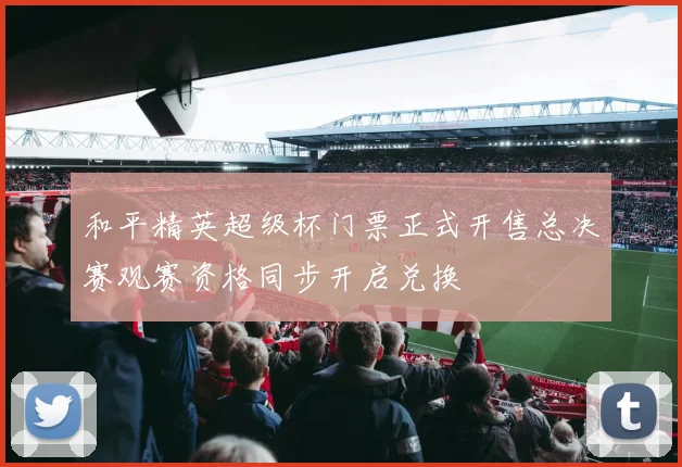 和平精英超级杯门票正式开售总决赛观赛资格同步开启兑换